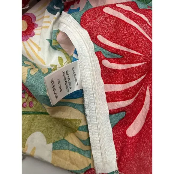 SUGARLIPS Tropical Puff Sleeve Blouse Floral Resort Statement Top M - Picture 5 of 8